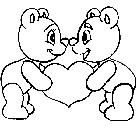Scarica il disegno di San Valentino (Pagina da Colorare per bambini)