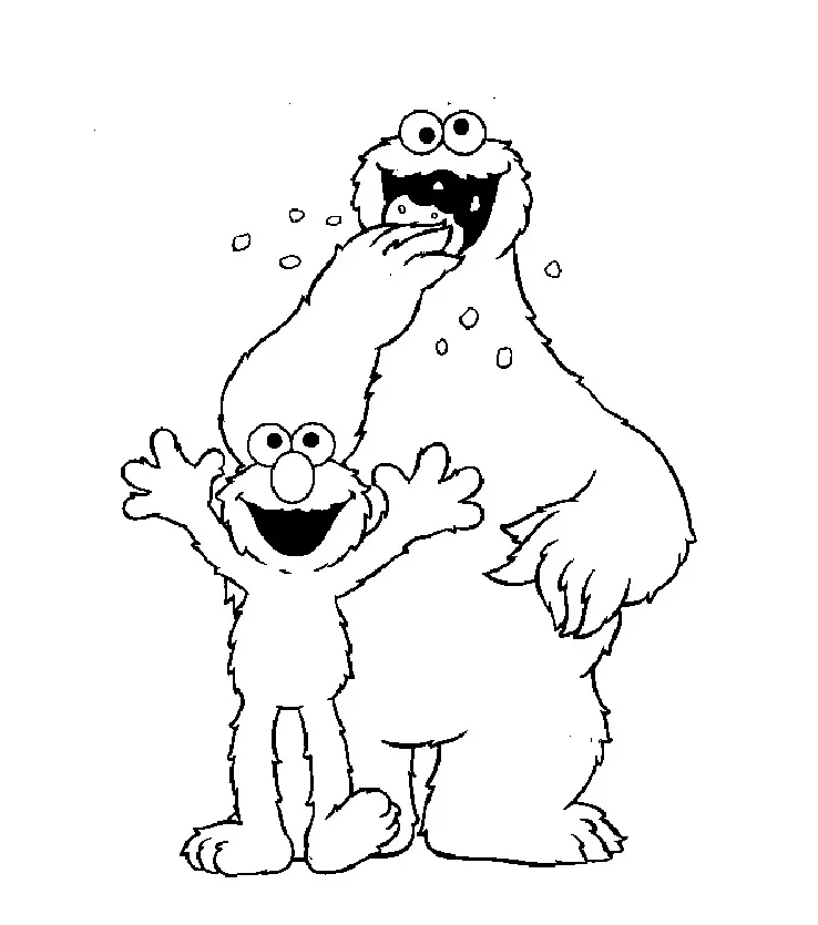 Disegni da colorare di Sesame Street per bambini (Sesamo apriti)
