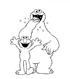 Disegni da colorare di Sesame Street per bambini (Pagina Sesamo apriti da Colorare)