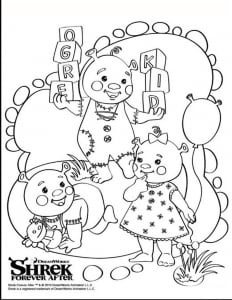 Disegno di Shrek da colorare per bambini