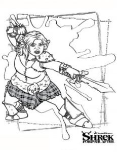 Scarica il disegno da colorare di Shrek.