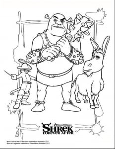 Disegno di Shrek gratuito da colorare