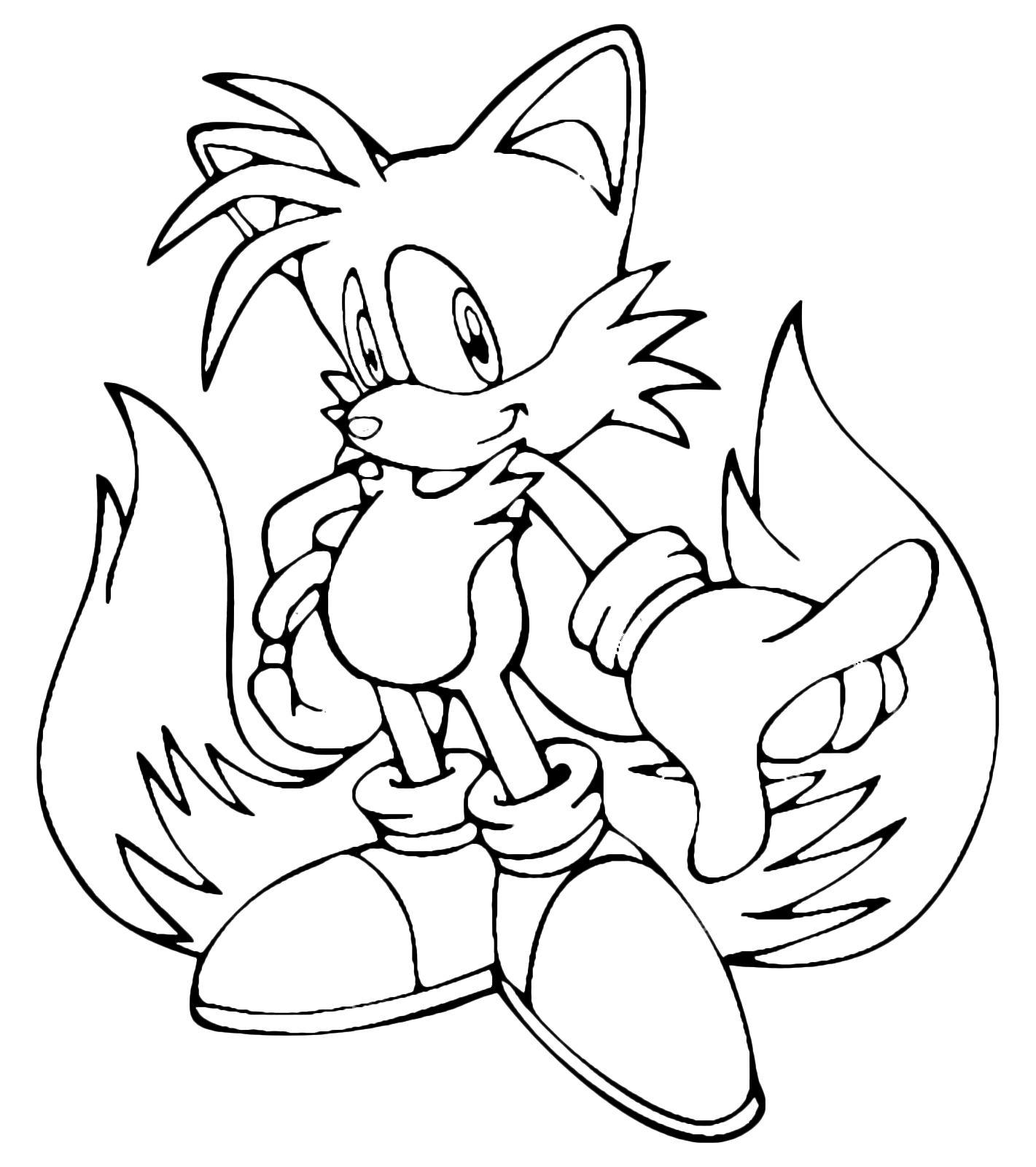 Pagina da Colorare : Knuckles, l'amico di Sonic Pagina da Colorare per bambini : Knuckles, l'amico di Sonic