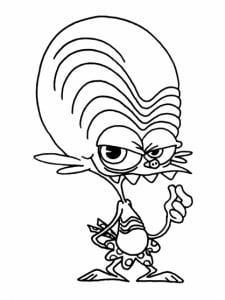 Scarica il disegno da colorare de Gli Zinzins dello spazio. (Pagina Space Goofs - Vicini troppo vicini da Colorare)