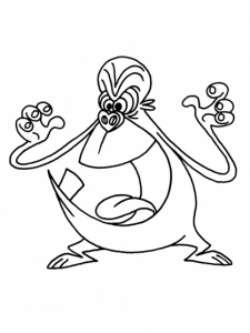 Colorazione per bambini de Gli Zinzin dello spazio (Pagina Space Goofs - Vicini troppo vicini da Colorare)