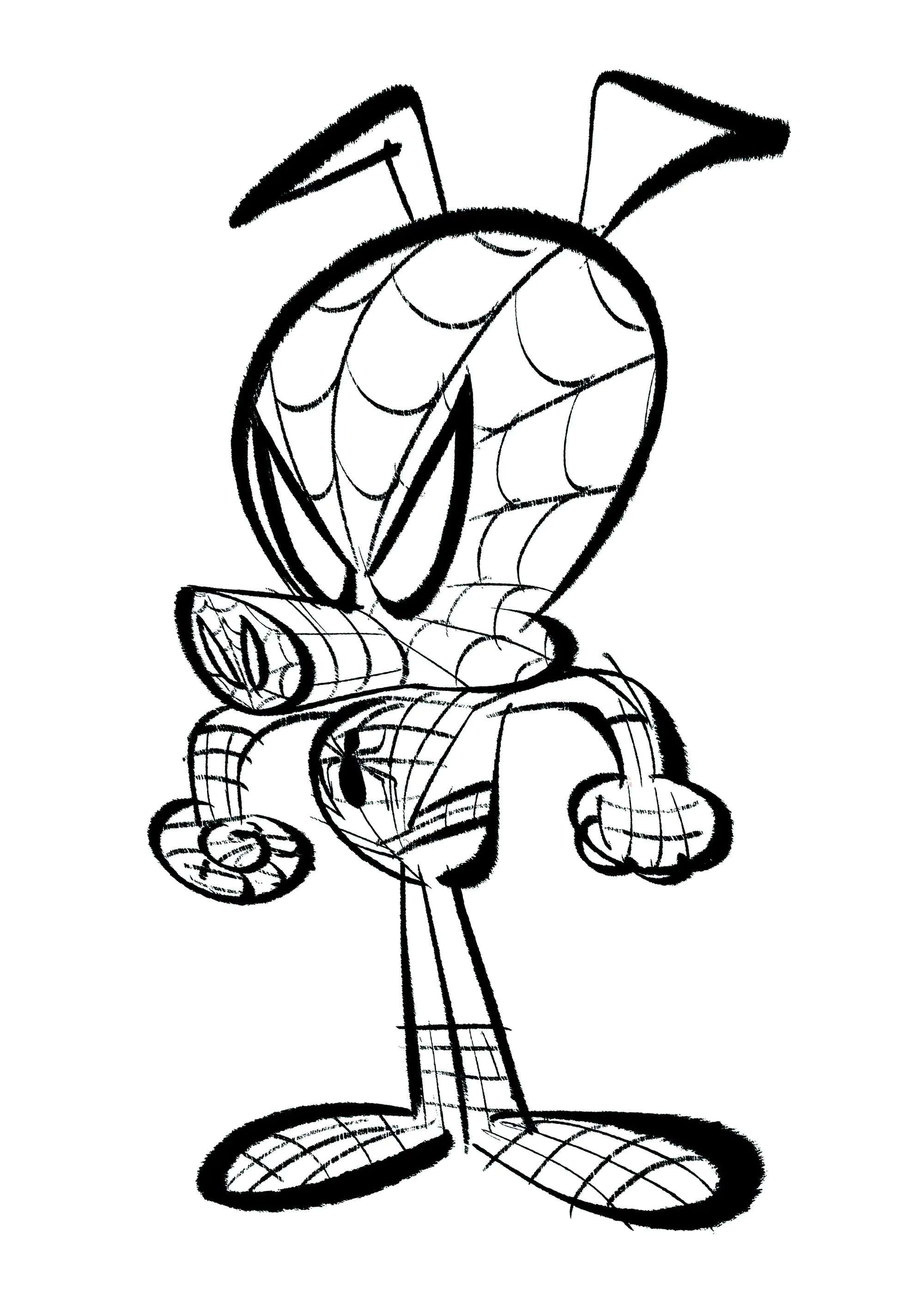 Spider Maiale in Spider-Man: Un Nuovo Universo (Pagina da Colorare per bambini)