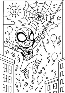 Giorno di festa (Pagina Spidey e i suoi fantastici amici da Colorare)