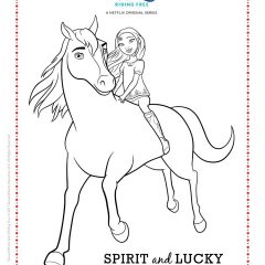 Pagine Spirit - Cavallo selvaggio da Colorare per bambini