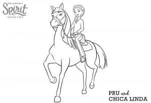 Spirit - Il ribelle del West (Pagina Spirit - Cavallo selvaggio da Colorare)