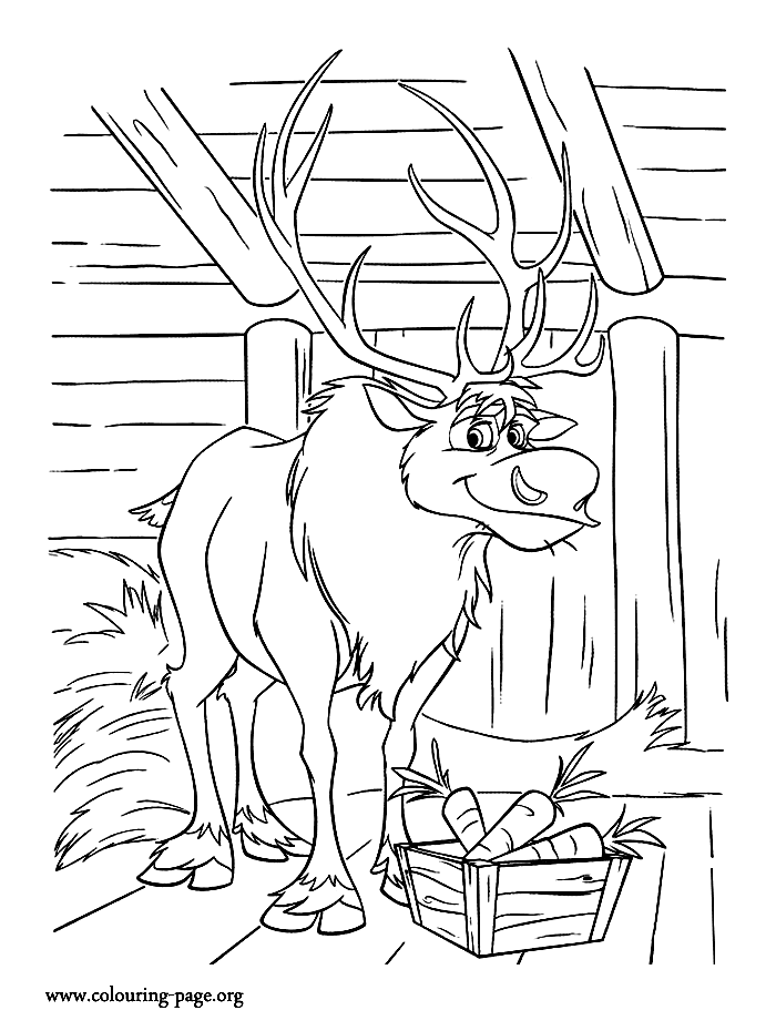 Disegno gratuito di Sven (Frozen) da stampare e colorare. (Sven (Frozen))