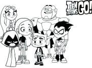 Pagine Teen Titans da Colorare per bambini