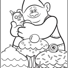 Pagine Trolls da Colorare per bambini
