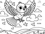 Pagine Uccelli da Colorare per bambini