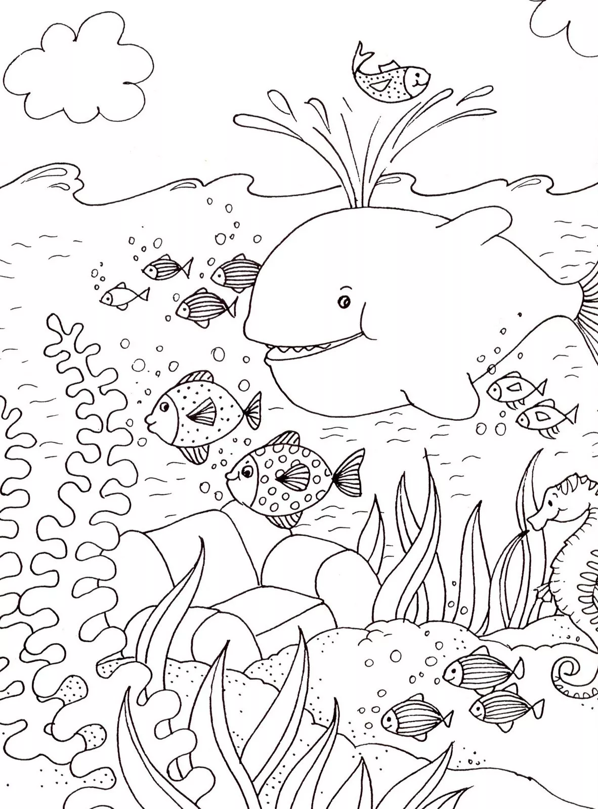 Da stampare per bambini, disegni da colorare delle vacanze al mare.