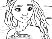 Pagine Vaiana da Colorare per bambini