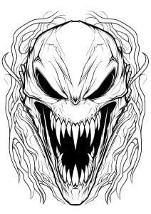 Volto di Venom (Pagina da Colorare)
