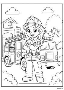 Disegni da colorare di vigili-del-fuoco da stampare