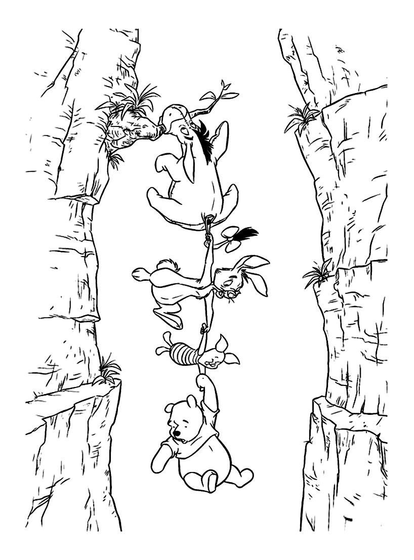 Disegno di Winnie the Pooh da colorare per bambini - Pagine Winnie Pooh da  Colorare, image size:818x1107