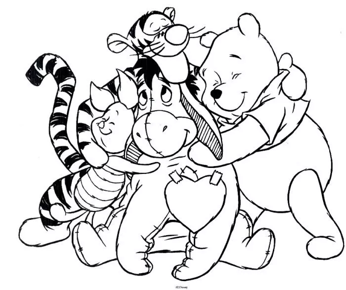 Colora Winnie the Pooh per bambini (Pagina Winnie Pooh da Colorare per bambini)