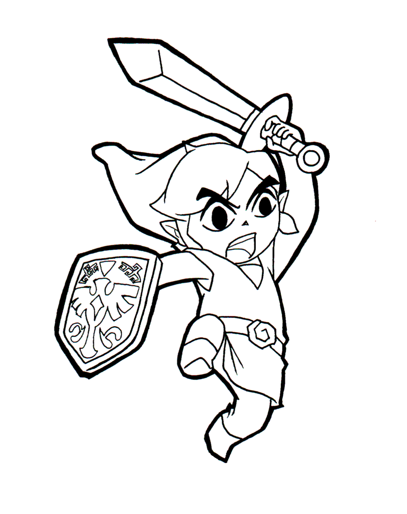 Disegno di Zelda da colorare per bambini