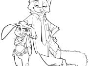 Pagine Zootopia da Colorare per bambini