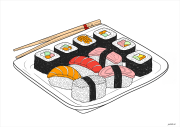 匿名 根据《Un bel piatto di sushi》创作