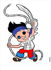 Disegno da colorare di pirata da stampare per bambini をぬった dominique さんの作品