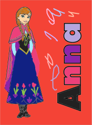 Werk von Anonym nach Stampa il disegno di Anna (Frozen) da colorare.