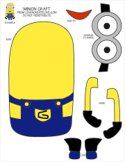 Minion da ritagliare, colorare, assemblare e incollare. をぬった 匿名 さんの作品