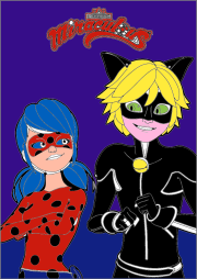 Werk von Anonym nach Miraculous - Le storie di Ladybug e Chat Noir: disegno da colorare per bambini