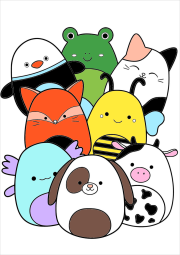 Squishmallow: alcuni personaggi molto carini をぬった 匿名 さんの作品