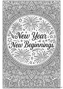 新しい年の新しい始まり (成人着色 : 新年快乐)