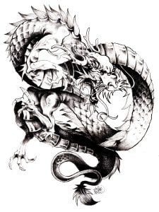 可怕的中国龙 (成人着色 : 中国及亚洲)
