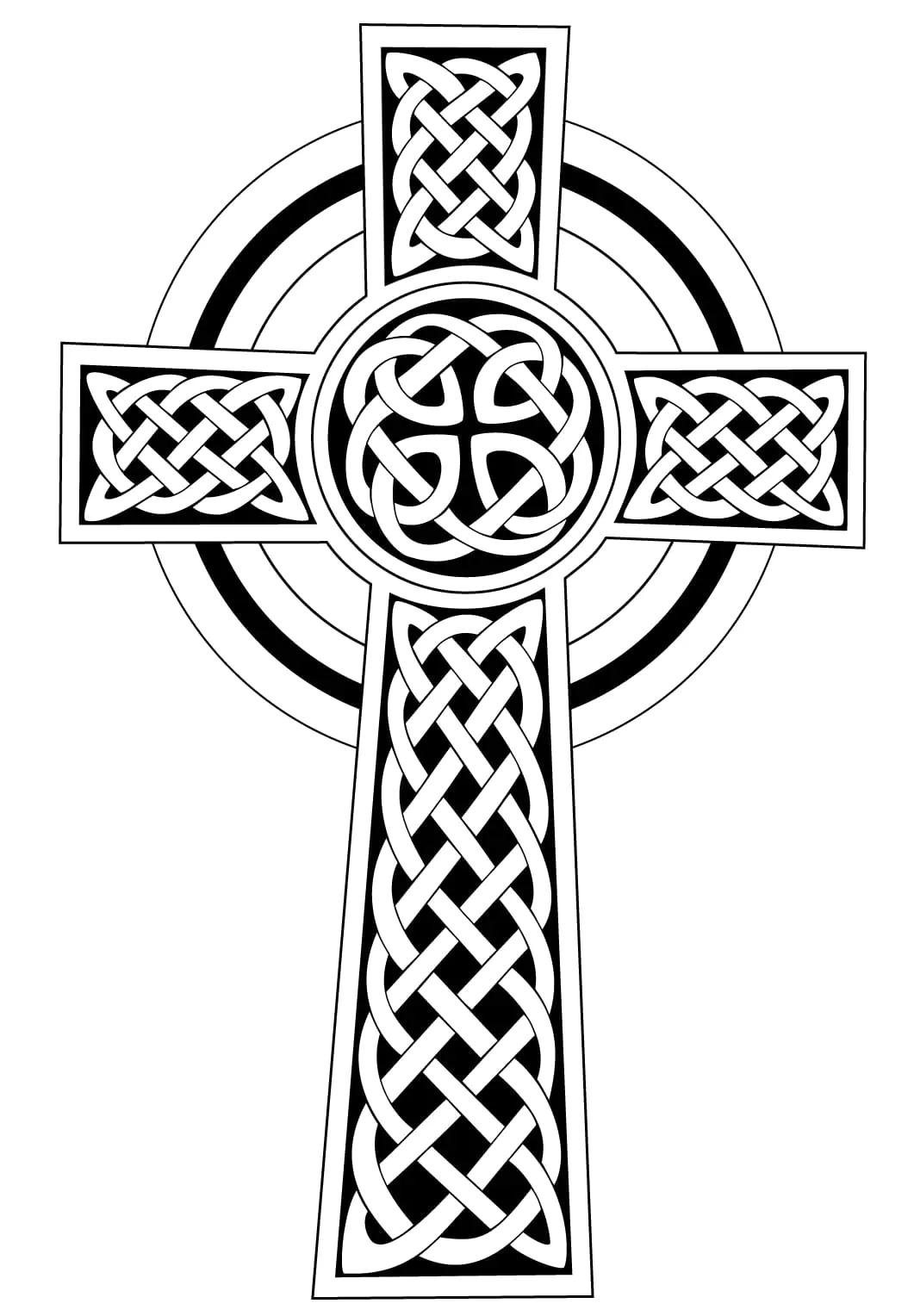 独特的凯尔特艺术着色页，免费打印和下载- 成人复杂着色页: 凯尔特艺术, image size:1061x1528