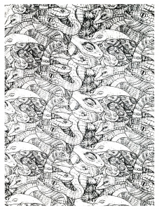 有趣的 动物 儿童着色页下载 (成人复杂着色 : 动物)