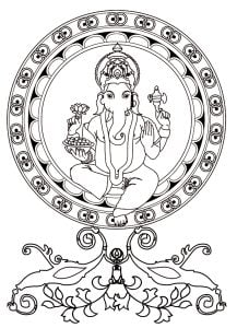 智慧之神格涅沙 (成人着色 : 印度和宝莱坞)