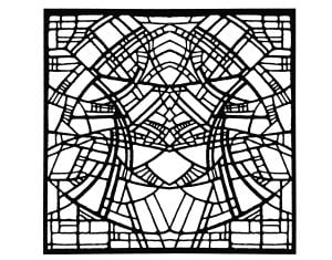 免费 彩色玻璃 着色页打印 (成人着色 : Stained Glass)