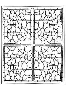 法国尼姆伯利恒修道院彩色玻璃窗（第 3 版） (成人着色 : Stained Glass)