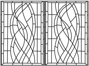 详细的 彩色玻璃 着色表打印 (成人着色 : Stained Glass)