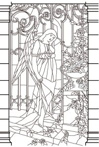 中世纪彩色玻璃 (成人着色 : Stained Glass)