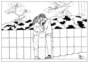 免费 情人节 着色表下载 (成人着色 : 情人节)