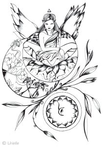 免费 抗压/禅宗 着色页打印 (成人着色 : Urielle)