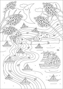 免费 抗压/禅宗 着色页打印 (成人着色 : Images tagged "月相")