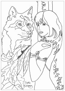 狼女 (成人着色 : Images tagged "女性")