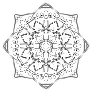 免费 曼陀罗 着色页打印和下载 (成人着色 : MPC Design)