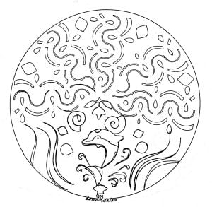 曼陀罗 着色页打印 (成人着色 : 曼陀罗)