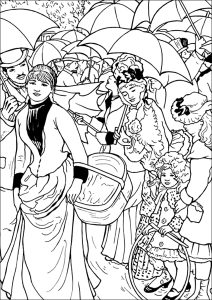 皮埃尔-奥古斯特-雷诺阿 - 伞 (1881 - 1886) (成人着色 : 杰作)