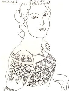 亨利-马蒂斯的画作：La blouse Roumaine - 1942 年 (成人着色 : 杰作)