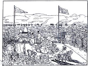 克劳德-莫奈 - 圣阿德雷斯花园（1867 年） (成人着色 : Images tagged "印象派")