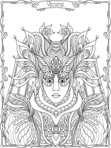 威尼斯狂欢节服装和面具 (成人着色 : 狂欢)